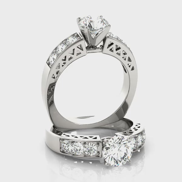 Channel Set Engagement Ring (50278-E) — ring spin