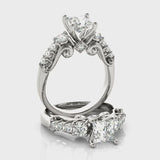 Round Three Stone Engagement Ring (50583-E) — ring spin