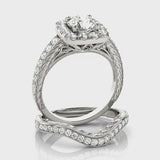 Halo Engagement Ring (Round Center) #50875 — ring spin