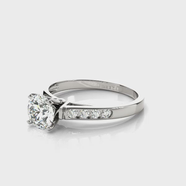 Channel Set Engagement Ring (50314-E) — ring spin