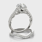 Halo Engagement Ring (Round Center) #50854 — ring spin