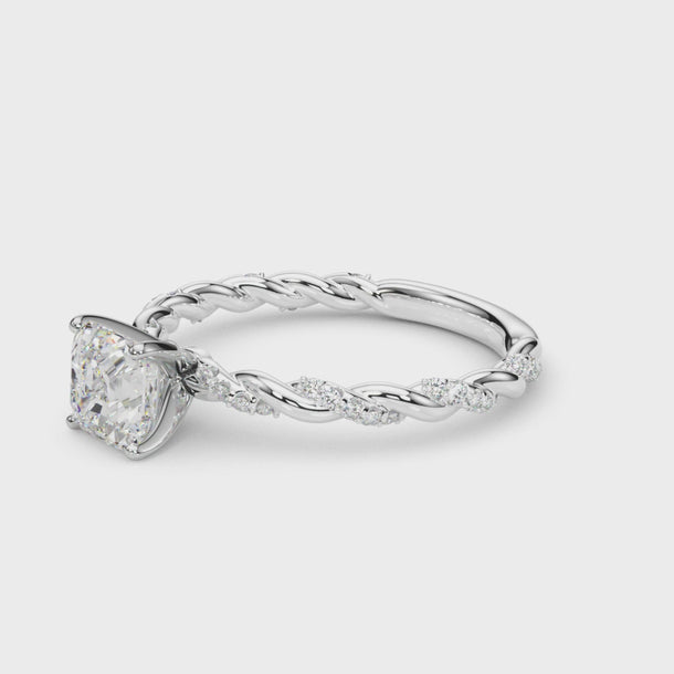 With Twisted Shank Engagement Ring — ring spin