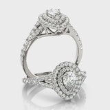 Pear Halo Engagement Ring (50950-E) — ring spin