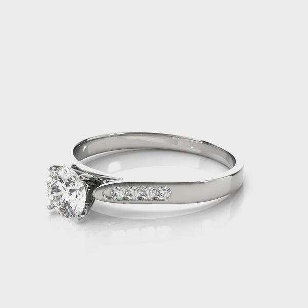 Channel Set Engagement Ring (50001-E) — ring spin