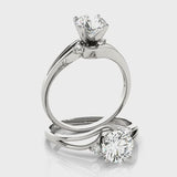 Solitaire Engagement Ring (50132-E) — ring spin