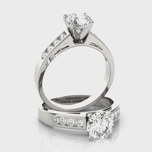 Channel Set Engagement Ring (50005-E) — ring spin