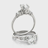 Baguette Accent Engagement Ring (50298-E) — ring spin