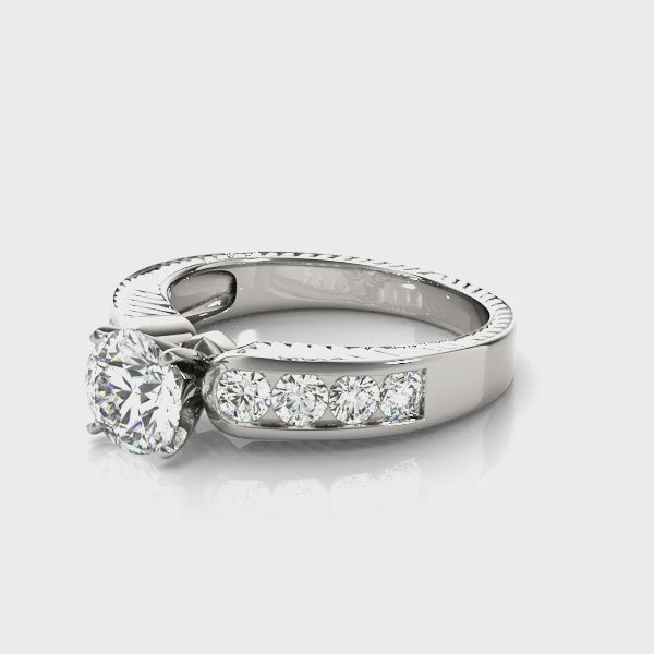 Channel Set Engagement Ring (50255-E) — ring spin