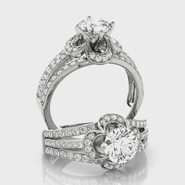 Multirow Engagement Ring — ring spin