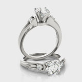 Round Three Stone Engagement Ring (50447-E) — ring spin