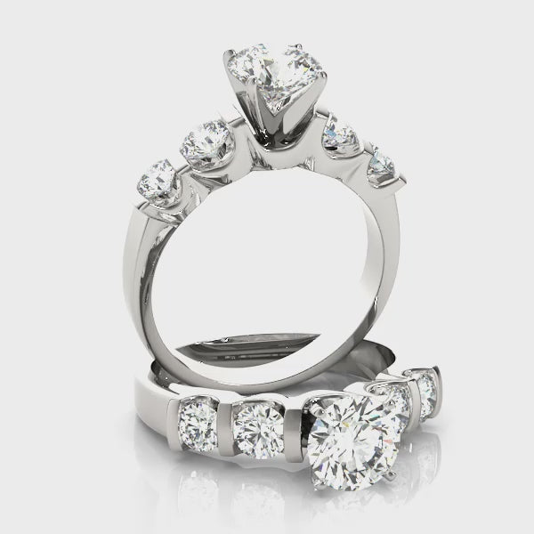 Single-Row Prong-Set Engagement Ring — ring spin