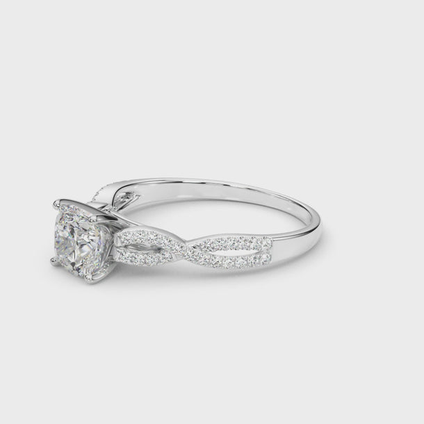 Multirow Engagement Ring — ring spin