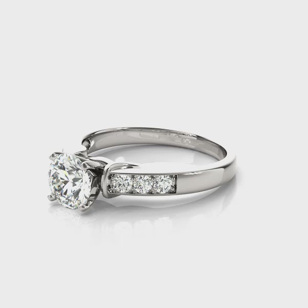 Channel Set Engagement Ring (50397-E) — ring spin