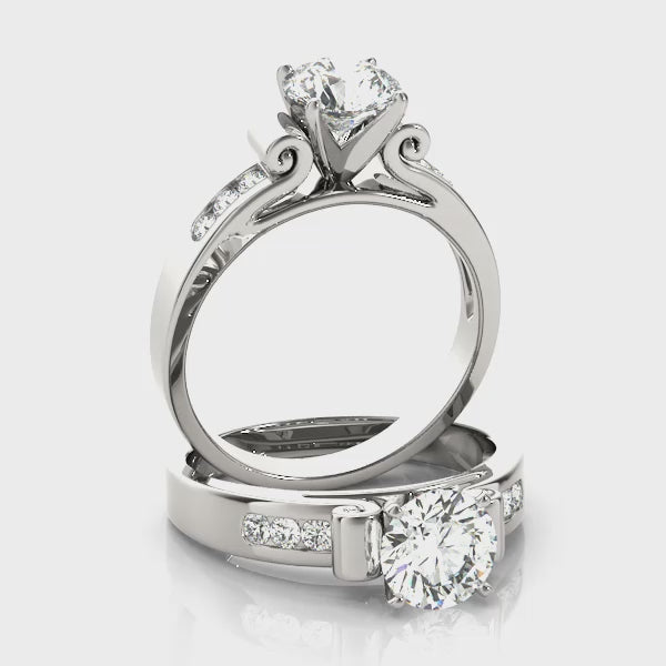 Channel Set Engagement Ring (50257-E) — ring spin