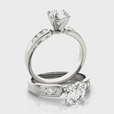 Single-Row Channel-Set Engagement Ring — ring spin