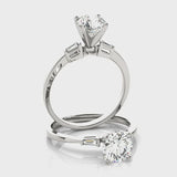 Baguette Three Stone Engagement Ring (50229-E) — ring spin