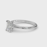 Solitaire Emerald Cut Engagement Ring (85194) — ring spin