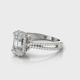 Emerald Cut Engagement Ring (85145) — ring spin