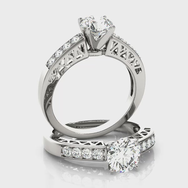 Channel Set Engagement Ring (50295-E) — ring spin
