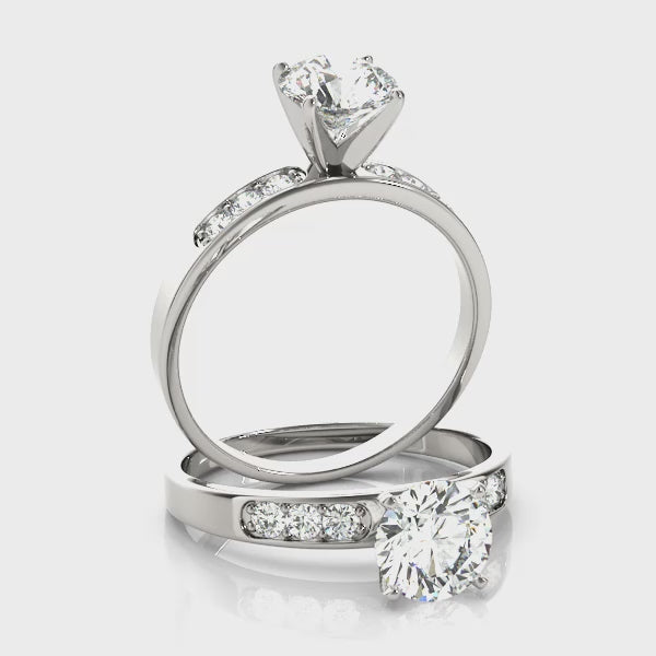 Channel Set Engagement Ring (50076-E) — ring spin
