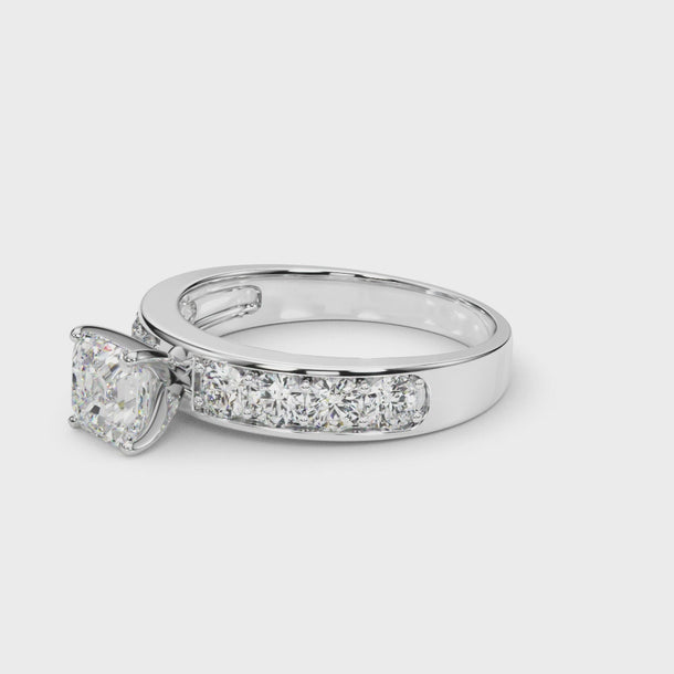 Channel Set Engagement Ring (50280-E) — ring spin