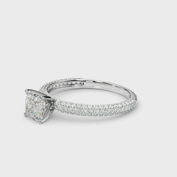 Pave Engagement Ring — ring spin