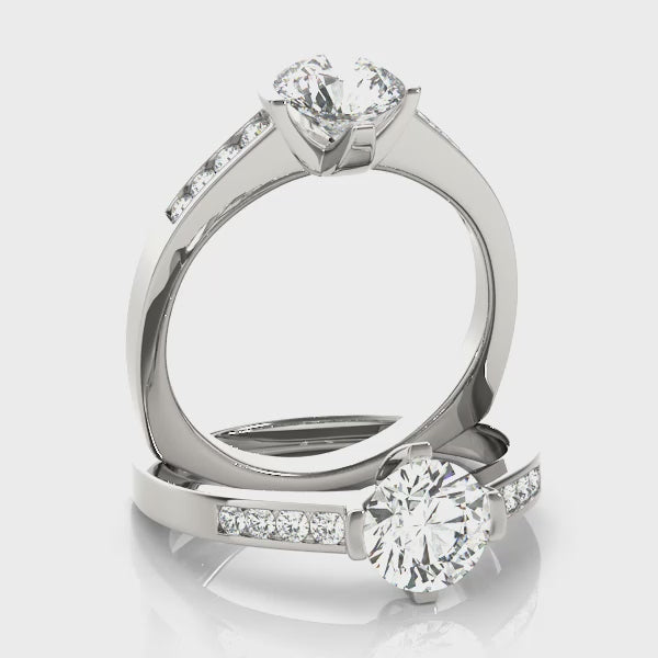 Channel Set Engagement Ring (50364-E) — ring spin