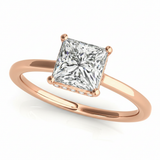 Princess Cut Engagement Ring — Rose Gold