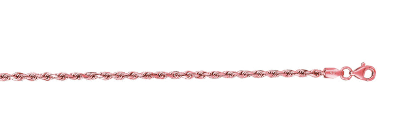 14K Gold 2.3mm Solid Royal Rope Chain