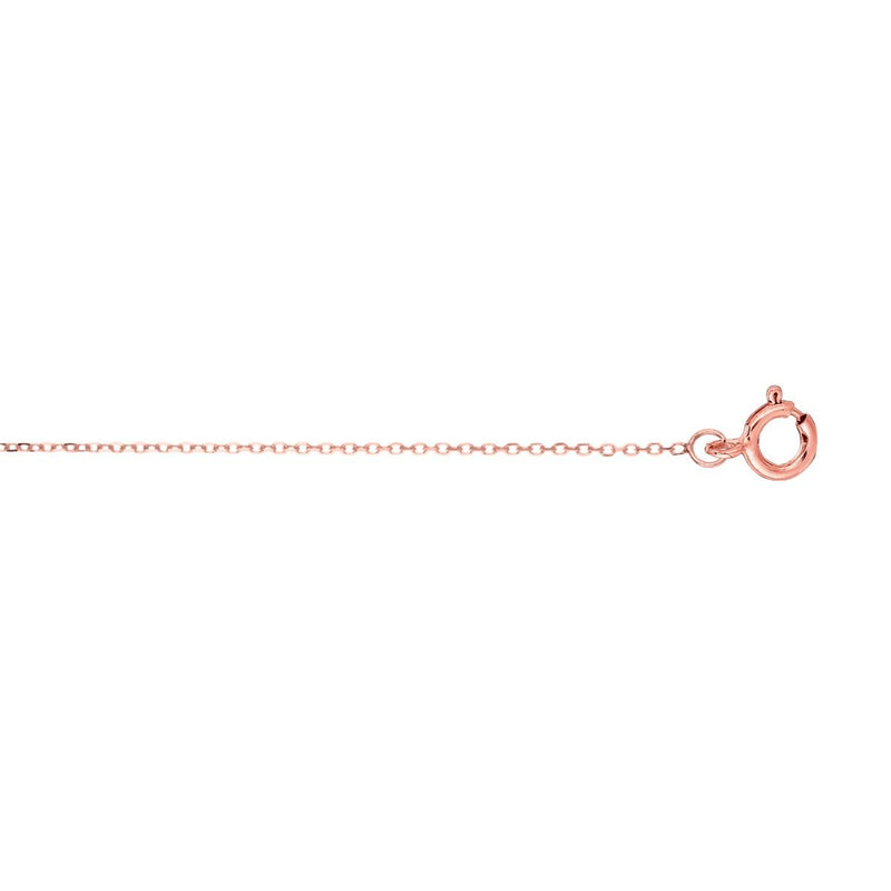 14K Gold 0.68mm Diamond Cut Cable Chain