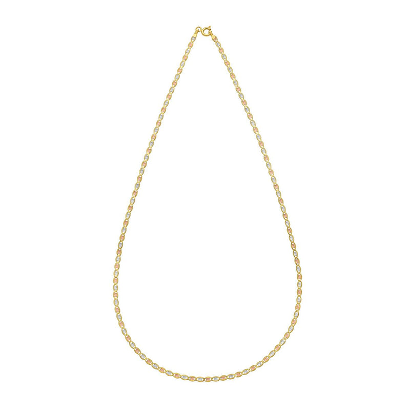 14K Gold 2mm Pave Valentino Chain