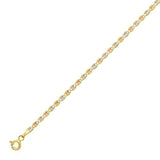 14K Gold 2mm Pave Valentino Chain
