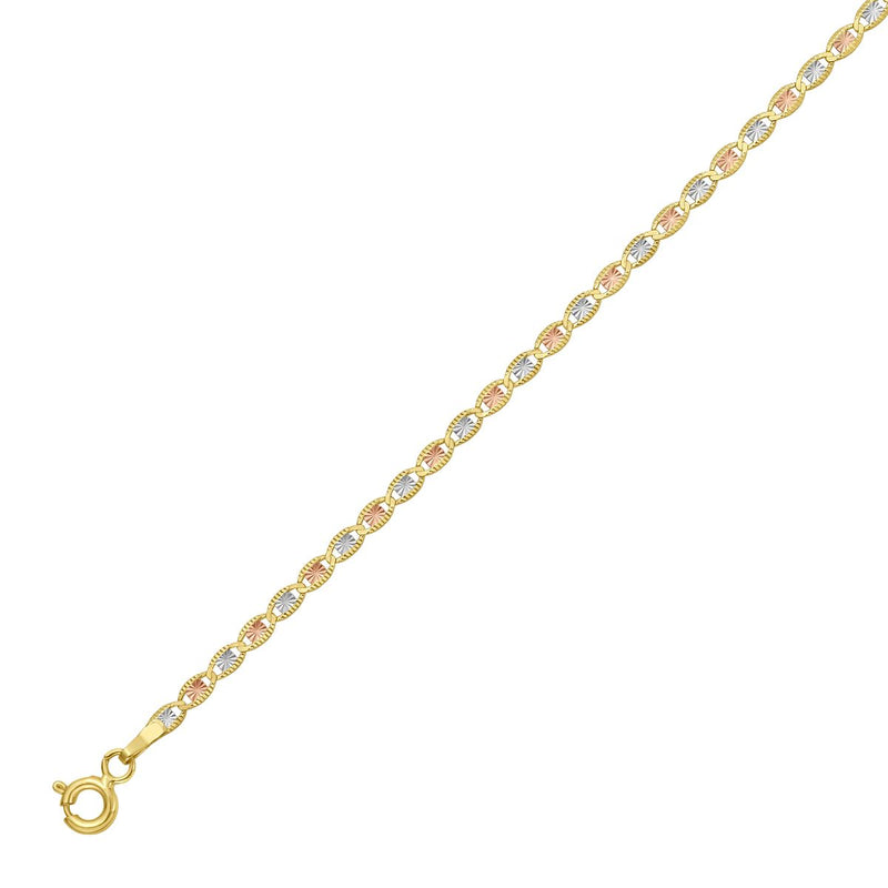 14K Gold 2mm Pave Valentino Chain