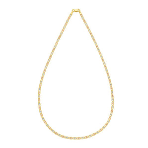 14K Gold 2.5mm Pave Valentino Chain
