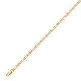 14K Gold 2.5mm Pave Valentino Chain