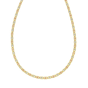 14K Gold 3mm Pave Valentino Chain