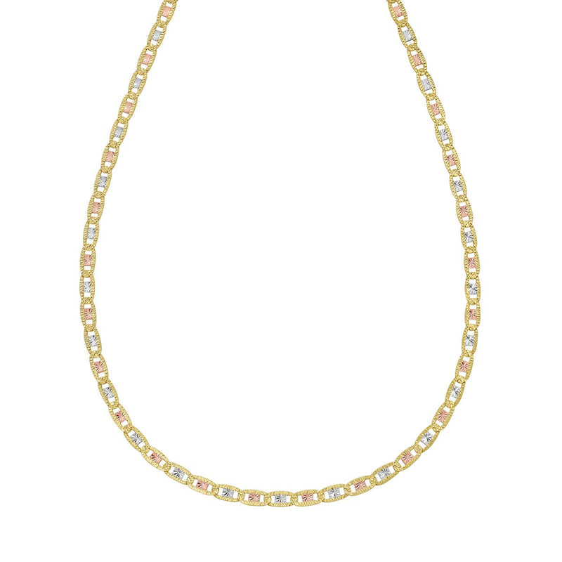 14K Gold 3.5mm Pave Valentino Chain