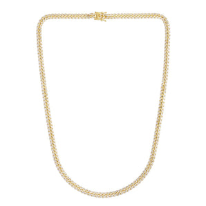 14K 5mm Pave Classic Miami Cuban Chain