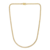 14K 5mm Pave Classic Miami Cuban Chain