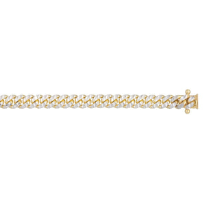 14K 5mm Pave Classic Miami Cuban Chain