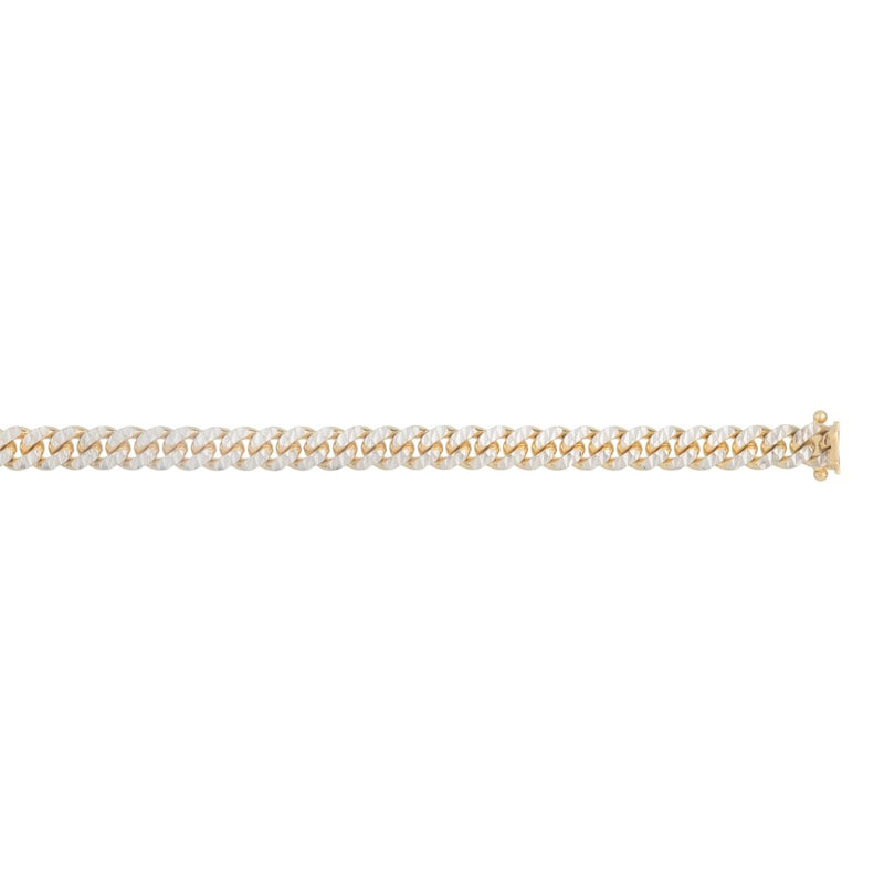 14K 6mm Pave Classic Miami Cuban Chain