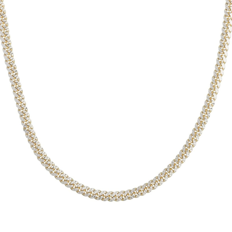 14K 6mm Pave Classic Miami Cuban Chain