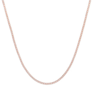 14K Rose 3.3mm Two-Tone Fancy Ice Chain 