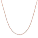 14K Rose 3.3mm Two-Tone Fancy Ice Chain 