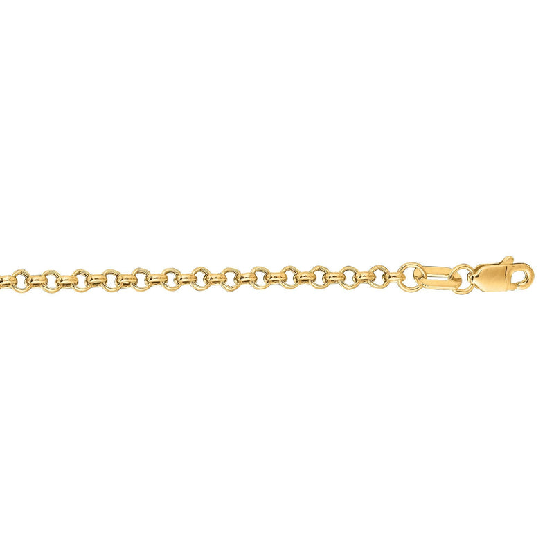 14K Gold 2.5mm Lite Rolo Chain