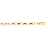 14K Gold 4.6mm Lite Oval Rolo Chain 