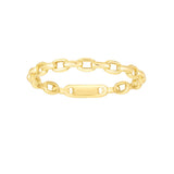 14K Yellow Gold Oval Links Ring