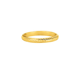 14K Gold Diamond Cut Wedding Band