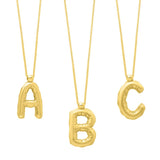 14K Helium Initial Pendant - ALL LETTERS