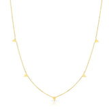 14K Gold Dangle Spike Necklace